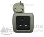 CBE 3 Pin Socket with Back Box & Single Silver Frame