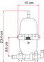 Fiamma A20 Universal Expansion Pump Tank Vertical Measurements Fiamma A20 Universal Expansion Pump Tank Vertical Measurements