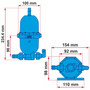 Fiamma A20 Universal Expansion Pump Tank Dual Measurements Fiamma A20 Universal Expansion Pump Tank Dual Measurements