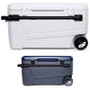Igloo Sunset Glide 110 Wheeled Cooler Box in white or grey Igloo Sunset Glide 110 Wheeled Cooler Box in white or grey