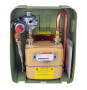 The LPG gas meter complete assembly kit is ideal for use in a mobile home and static caravan and features a 2nd stage UPSO / OPSO regulator for secondary metering