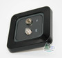 Black outer frame on tv and satellite socket for motorhomes and caravans
