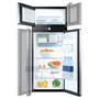 The dual hinge system allows the Dometic RMD 10.5T absorption fridge freezer to be opened from either the left or right without having to change the hinge.