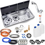 Dometic combi sink and gas burner cooker with water tanks, tap and pump