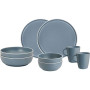 The Brunner Dolomit Blue 8-Piece Camping Tableware Set is made from a durable melamine and mineral blend. The Brunner Dolomit Blue 8-Piece Camping Tableware Set is made from a durable melamine and mineral blend.