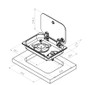 Navy Load Built-In Single Burner Hob Unit with Glass Cover NL.21000 dimensions  for campervans and boats