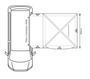 Dimensions for the Cayman Midi Air Low awning 