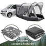 Kampa Action Drive-Away Awning package includes awning, carpet and footprint 