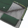 The Outwell Roadtrip Double Sleeping Bag fully unzips to convert into a large blanket for warmer nights. The Outwell Roadtrip Double Sleeping Bag fully unzips to convert into a large blanket for warmer nights.