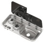 Navy Load Right Hand Sink Two Burner Hob for caravan, campervan and motorhome Navy Load Right Hand Sink Two Burner Hob for caravan, campervan and motorhome