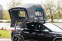Car roof tent for two with included mattress for comfort when sleeping