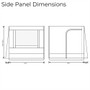 Outdoor Revolution Cayman Sun Canopy Side Panels dimensions