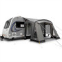 Vango Palma 330 caravan awning with front panel and doors roll away to create sun canopy