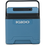 IGLOO IE24 ACDC Cooler fully shown from the front handle up high 