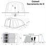 Outwell Sacramento Air 6 dimensions
