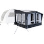 Dometic Club Air All-Season 330 on full display attached to a caravan 