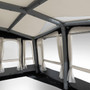 Dometic Club Air All-Season 390 inflatable poles displayed internally with curtains 