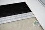Blind and flyscreen on top hing campervan, motorhome and caravan window
