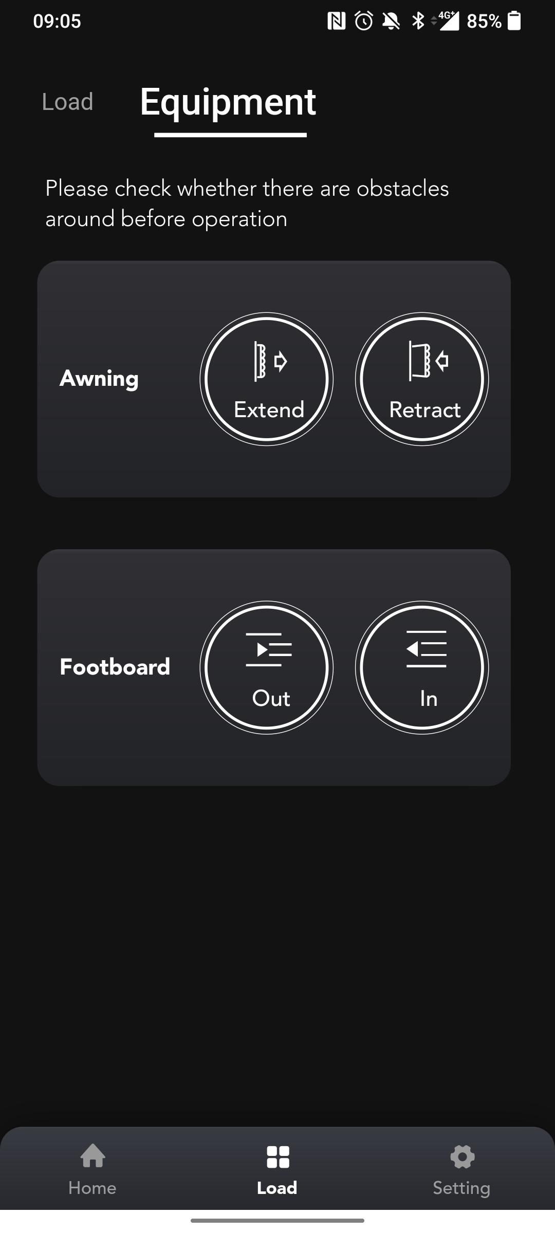 TBB Power Mezzo App Equipment Page