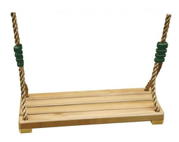 Complete wooden seat for adult swing set