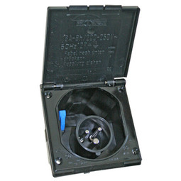 Flush Mount 240V Mains Plug Outlet Box For Caravan & Motorhome | PENNINE PO139