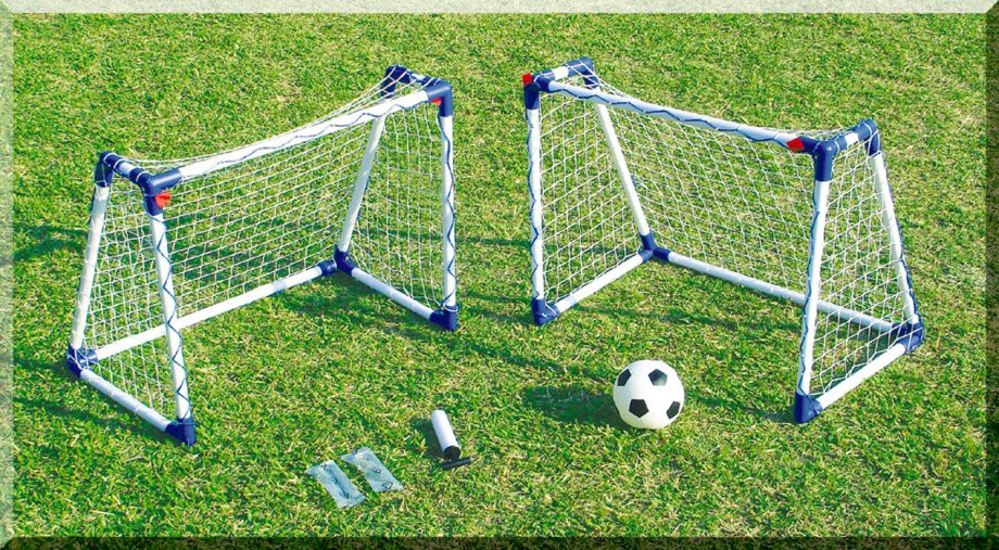 Mini Children's Twin Portable Football Goal Posts (A Frame) Kids Soccer