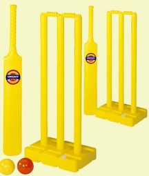 CRICKET SET BAT BALL STUMPS GARDEN KIDS FUN PARK PLAY SIZE 3 WOODEN WICKETS NEW