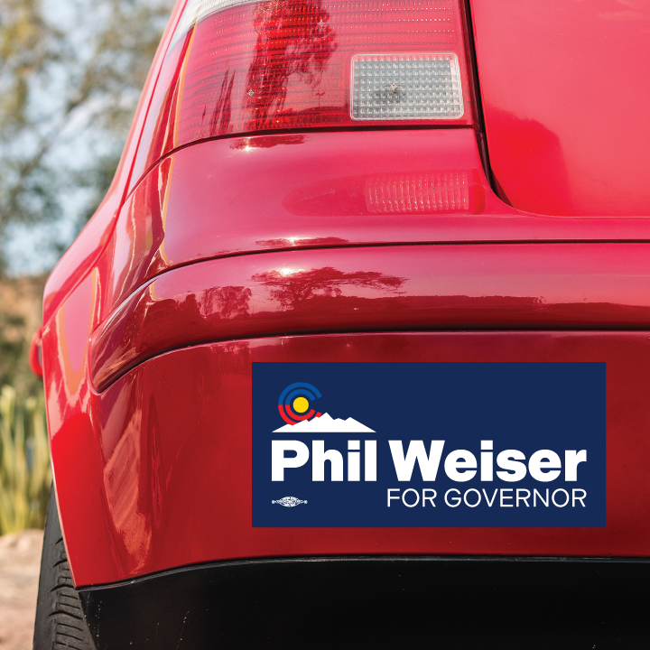 Phil Weiser For Governor (7.5" x 3.5" Bumper Magnet) - Phil for ...
