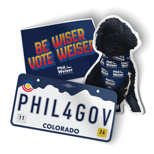 Phil Weiser Set (Vinyl Stickers -- Combo Pack of Three!)