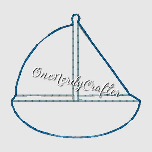 Sailboat Flasher Feltie Embroidery Digital Design File