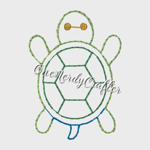 Turtle Flasher Feltie Embroidery Digital Design File