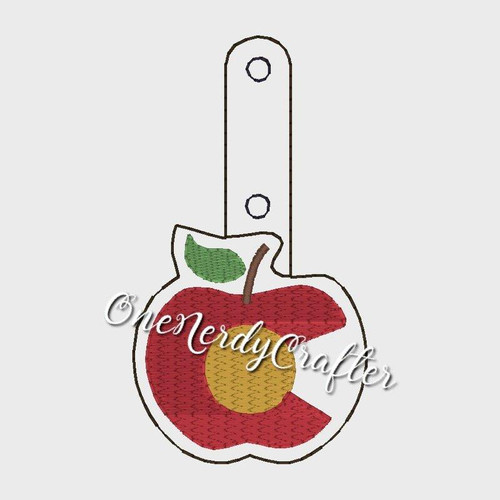 Colorado Teachers Apple Embroidery Digital Design File
