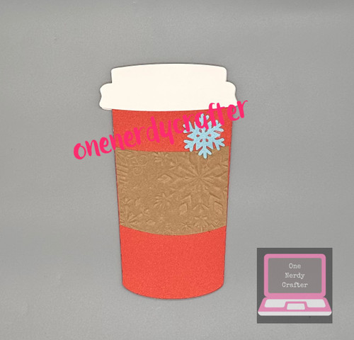 Snowflake Coffee  Cup  Giftcard Holder