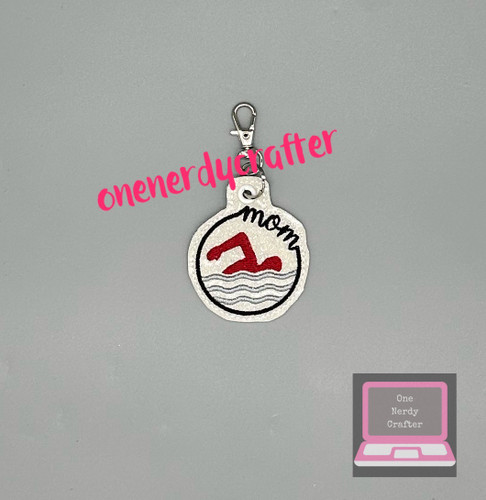 Swim Mom Keychain