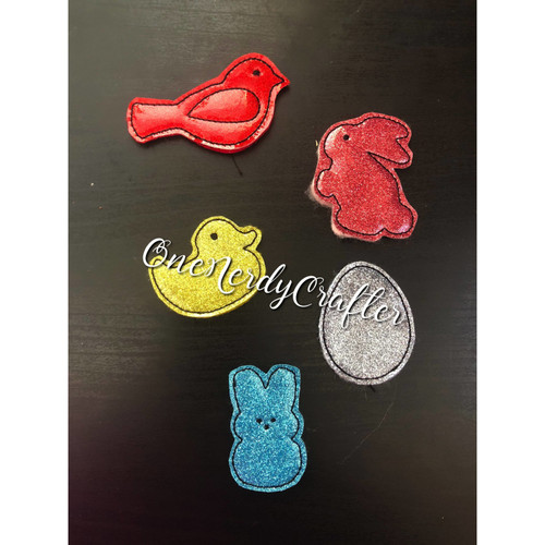 Easter Flasher Feltie Set Embroidery Digital Design File