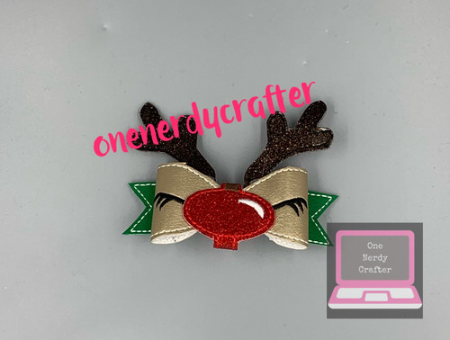 Christmas Reindeer Bow