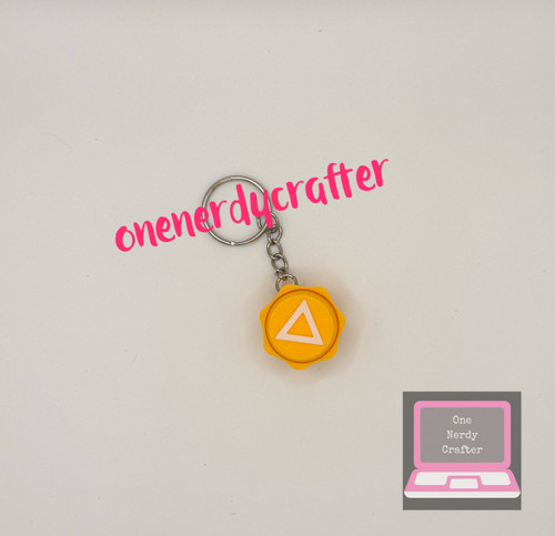 Gongi Yellow Fidget Clicker Keychain