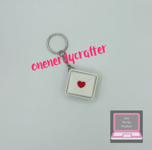 Love Stamp Fidget Clicker Keychain
