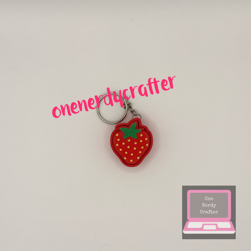 Strawberry Fidget Clicker Keychain