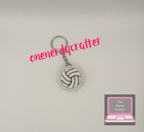 Volleyball Fidget Clicker Keychain