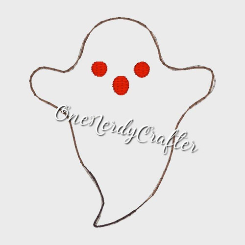 Ghost Flasher Felties (Large Size) Embroidery Digital Design File