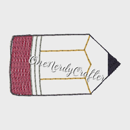 Pencil Flasher Feltie Embroidery Digital Design File