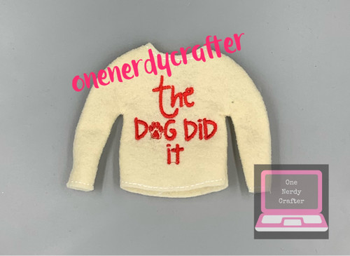 The Dog Did It Elf Sweater