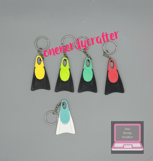 Custom Swim Fin  Keychain