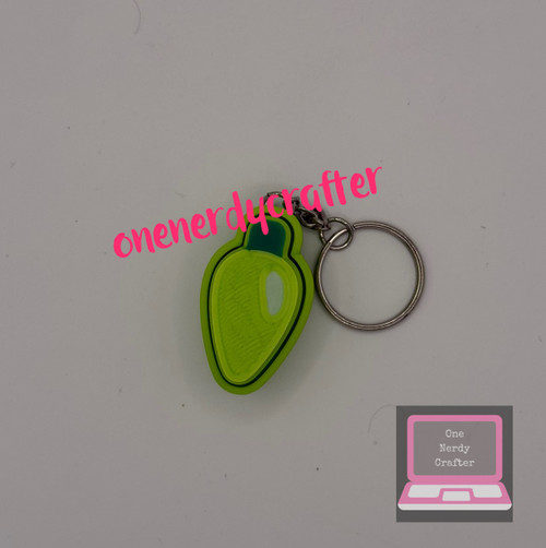 Green Light Fidget Clicker Keychain