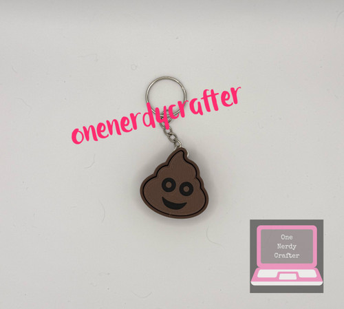 Poo Fidget Clicker Keychain
