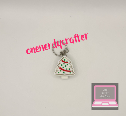 Christmas Cake Fidget Clicker Keychain