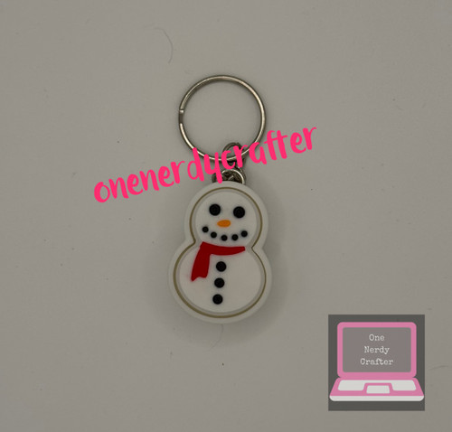 Snowman Fidget Clicker Keychain