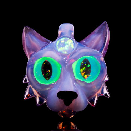 Firefly Glass - Third Eye Cat Lucid/Purple/UV Eyes