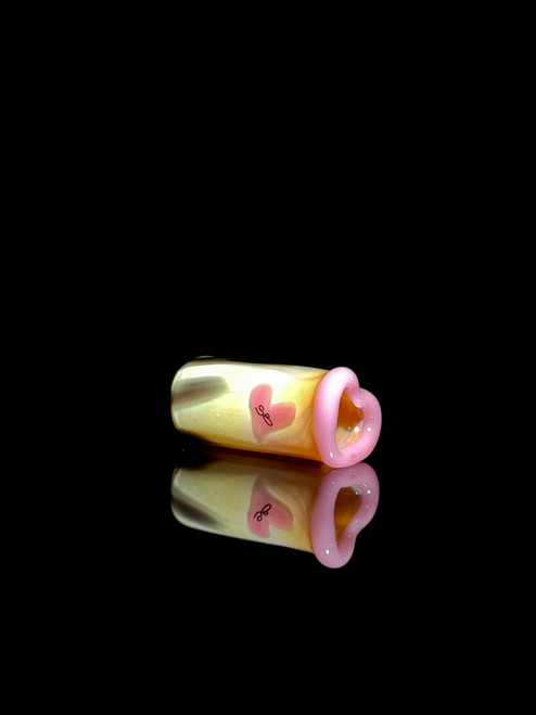 Sakibomb Glass - Leopard  Heart Tip Pink 14mm
